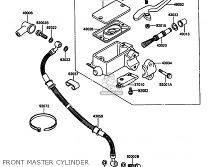 FRONT MASTER CYLINDER - KL500-A3 1989 AUSTRIA