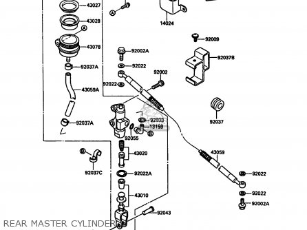 REAR MASTER CYLINDER - KL500-A3 1989 AUSTRIA