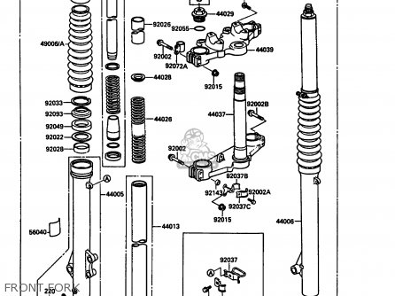 FRONT FORK - KL500-A3 1989 AUSTRIA