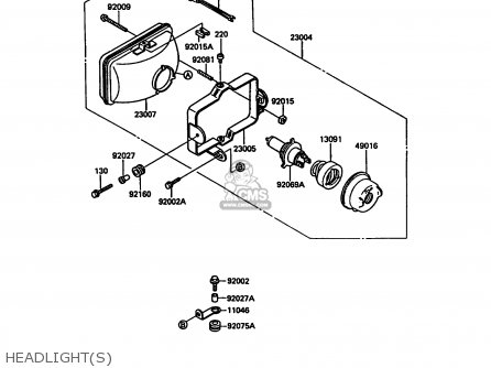 HEADLIGHT(S) - KL500-A3 1989 AUSTRIA