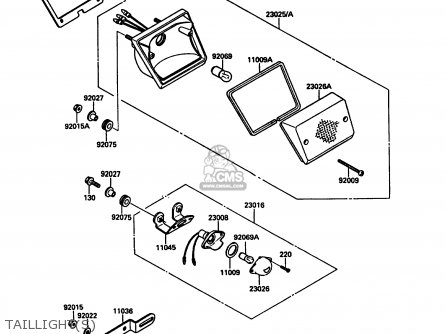 TAILLIGHT(S) - KL500-A3 1989 AUSTRIA