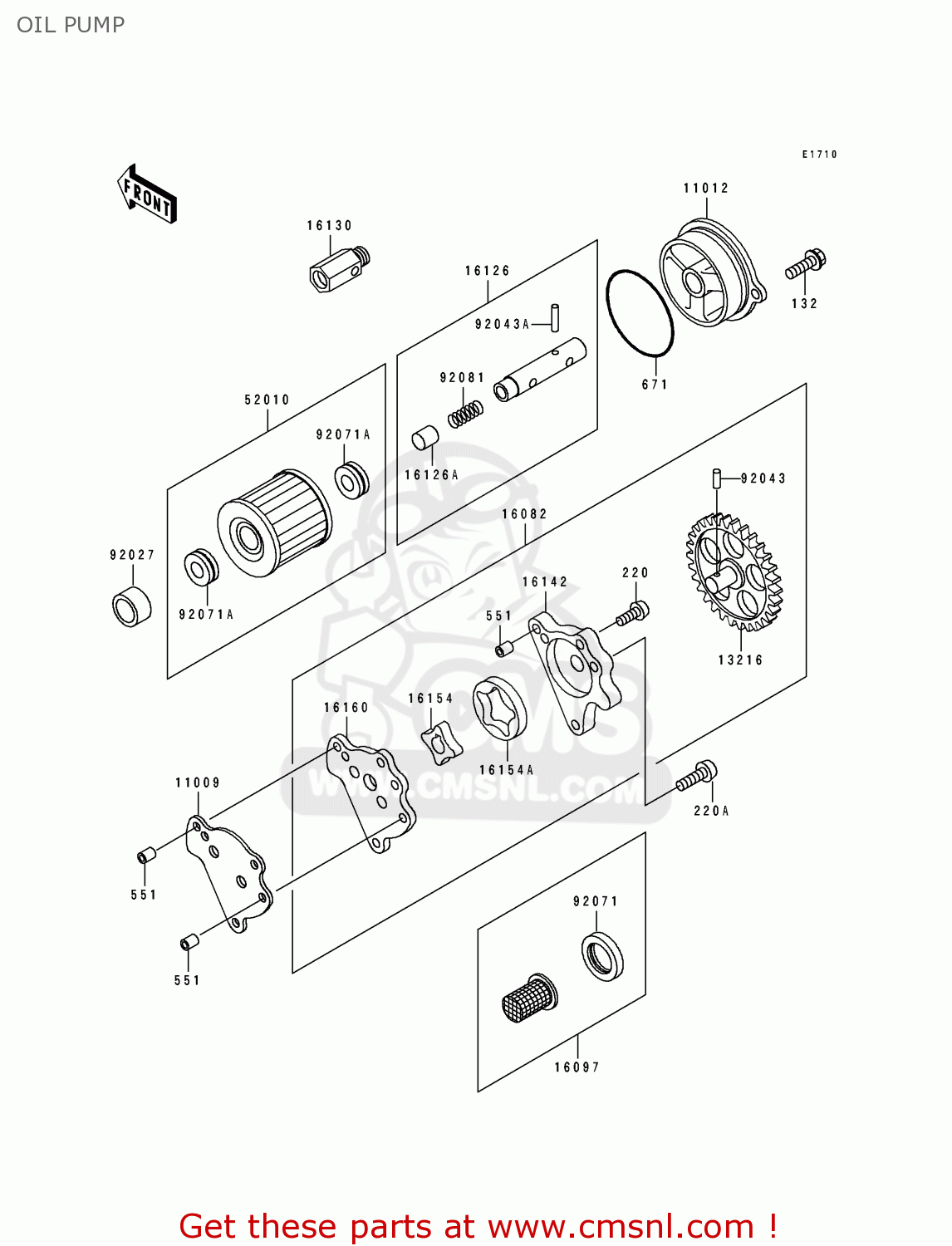 OIL PUMP KL500-B1 TENGAI 1989 AR NR