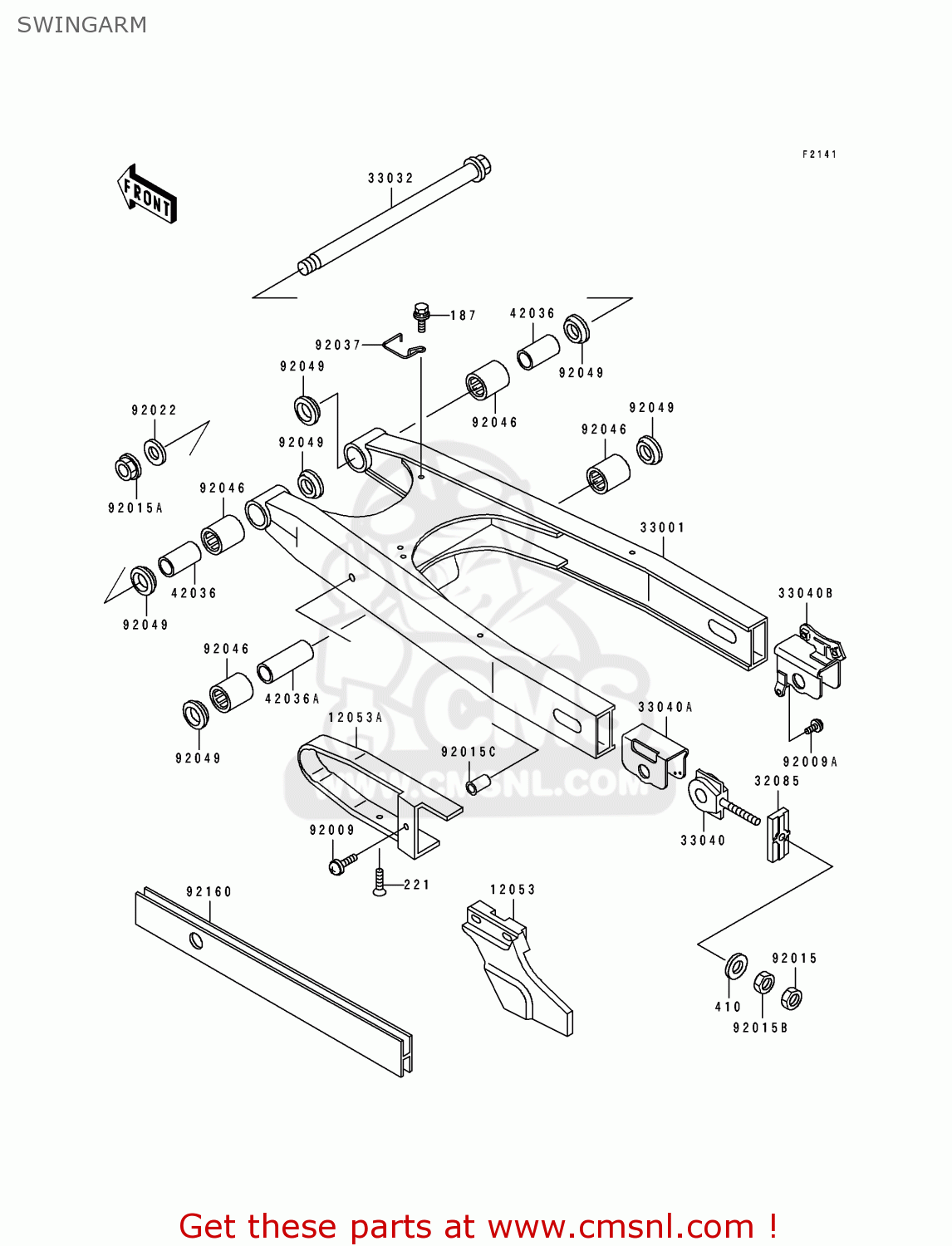 SWINGARM KL500-B1 TENGAI 1989 AR NR