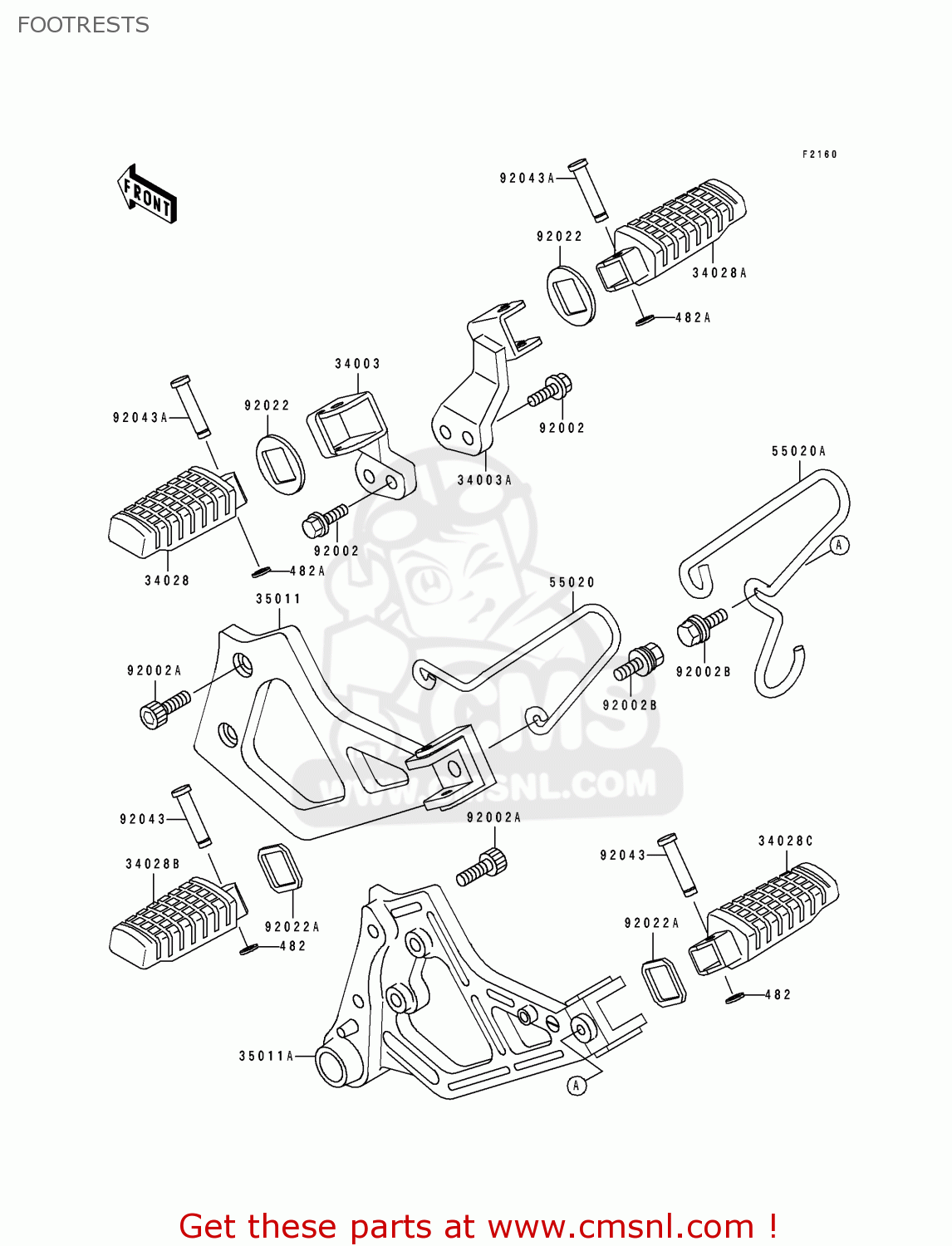 FOOTRESTS KL500-B1 TENGAI 1989 AR NR