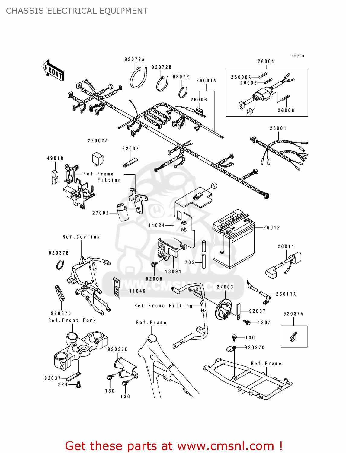 CHASSIS ELECTRICAL EQUIPMENT KL500-B1 TENGAI 1989 AR NR