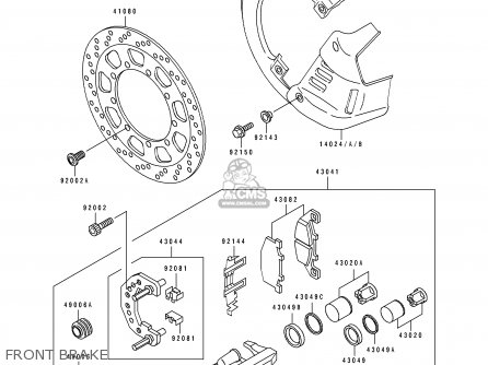 FRONT BRAKE - KL500-B1 TENGAI 1989 AR NR
