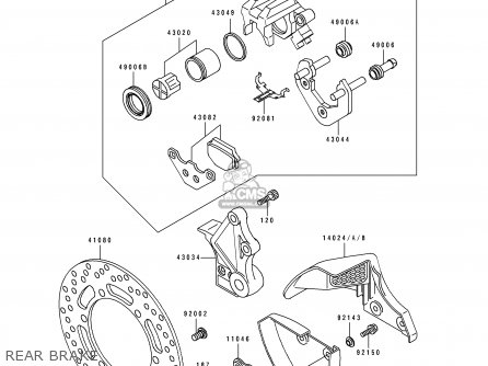 REAR BRAKE - KL500-B1 TENGAI 1989 AR NR