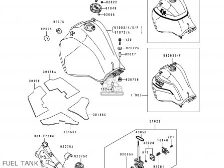 FUEL TANK - KL500-B1 TENGAI 1989 AR NR