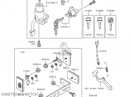IGNITION SWITCH - KL500-B1 TENGAI 1989 AR NR