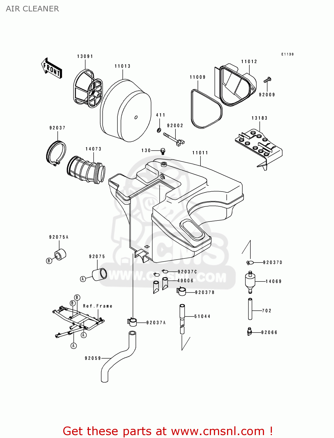 AIR CLEANER KL500-B2 TENGAI 1990 AR NR