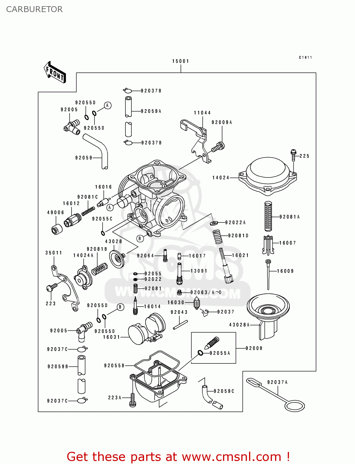 CARBURETOR KL500-B2 TENGAI 1990 AR NR