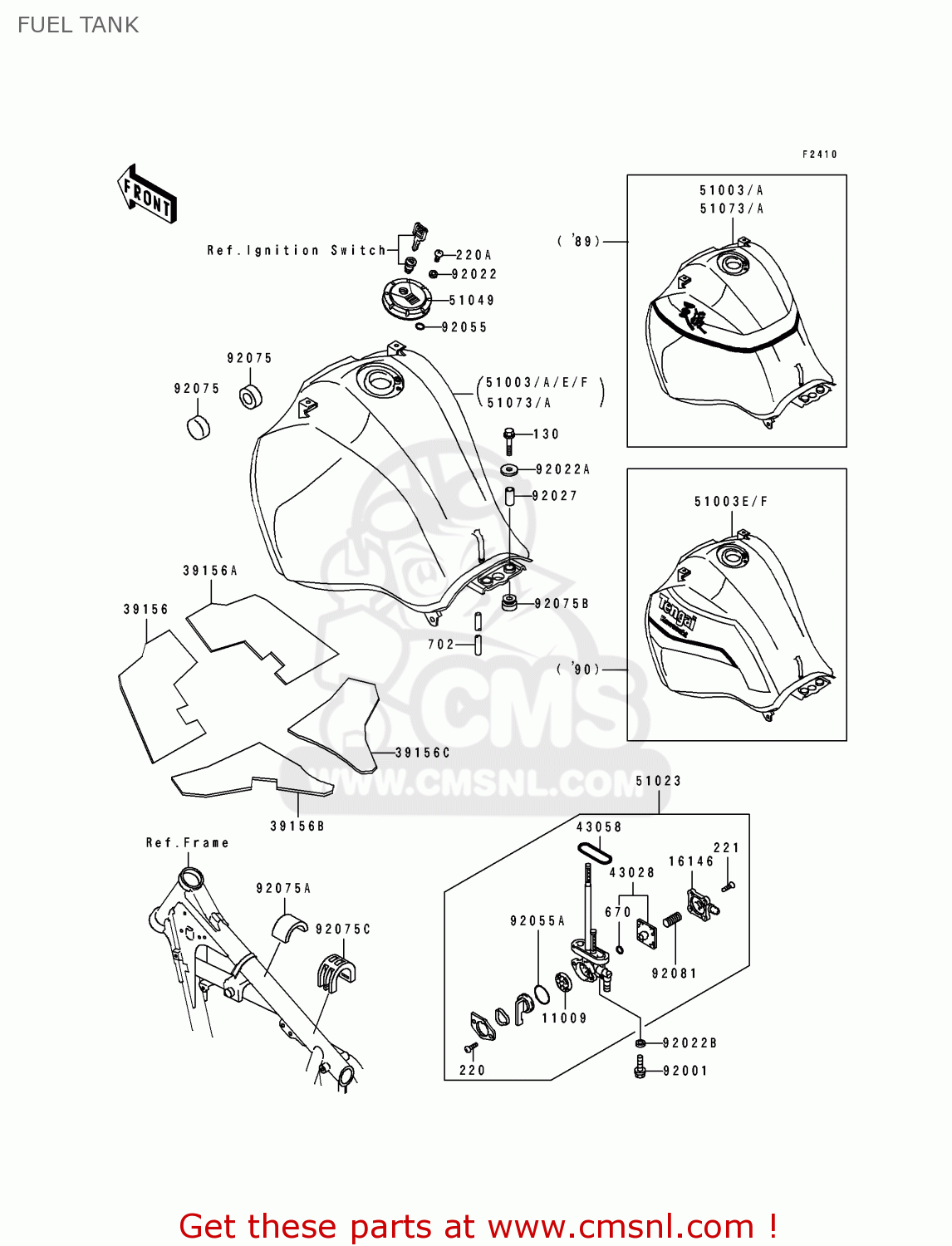 FUEL TANK KL500-B2 TENGAI 1990 AR NR