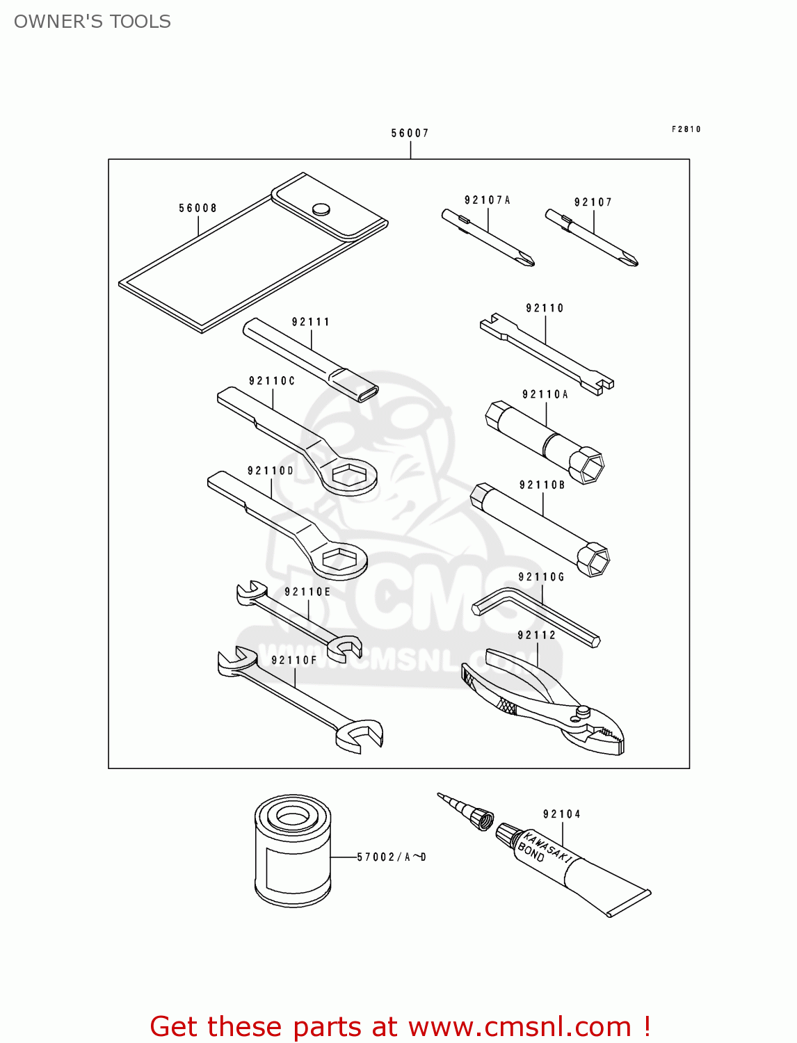 OWNER'S TOOLS KL500-B2 TENGAI 1990 AR NR