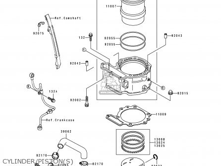 CYLINDER/PISTON(S) - KL500-B2 TENGAI 1990 AR NR