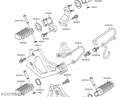 FOOTRESTS - KL500-B2 TENGAI 1990 AR NR