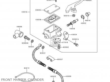 FRONT MASTER CYLINDER - KL500-B2 TENGAI 1990 AR NR