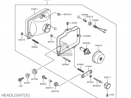 HEADLIGHT(S) - KL500-B2 TENGAI 1990 AR NR