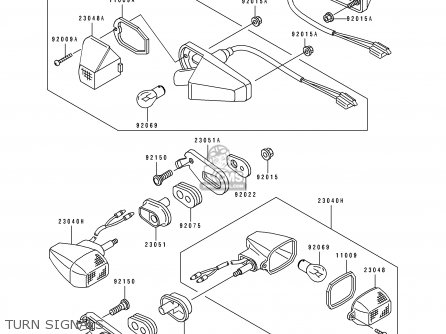 TURN SIGNALS - KL500-B2 TENGAI 1990 AR NR