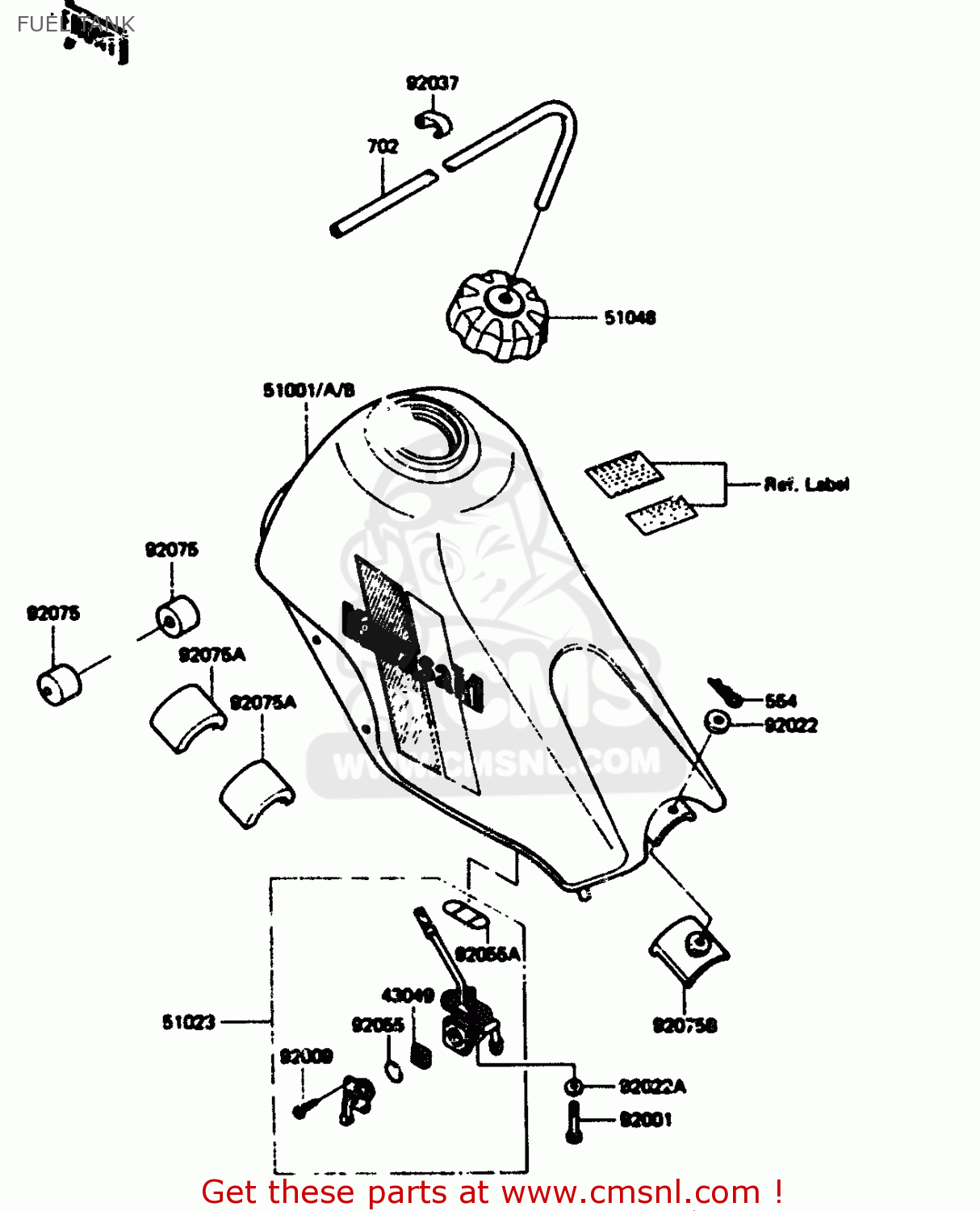 FUEL TANK KL600A1 1984 EUROPE UK FR GR IT SD ST WG
