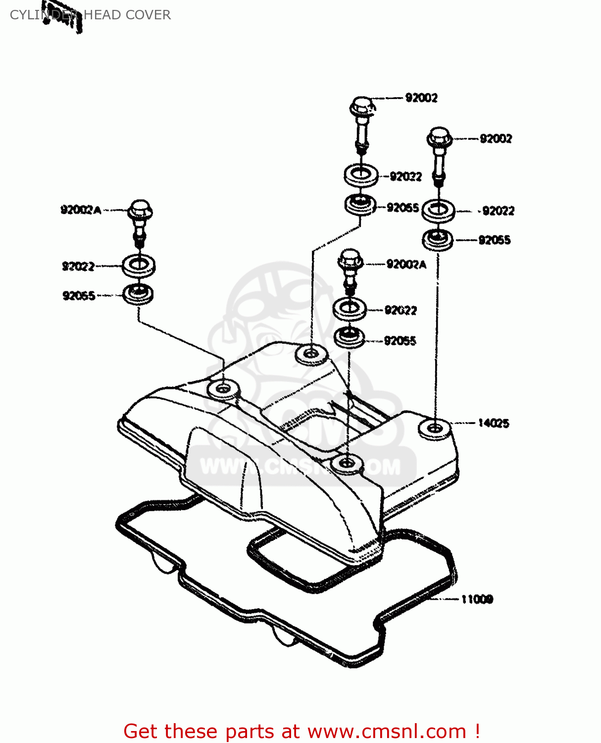 CYLINDER HEAD COVER KL600A1 1984 EUROPE UK FR GR IT SD ST WG