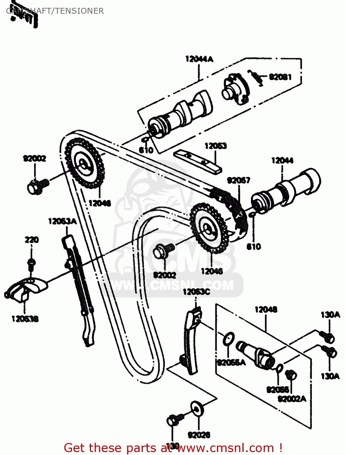 CAMSHAFT/TENSIONER KL600A1 1984 EUROPE UK FR GR IT SD ST WG