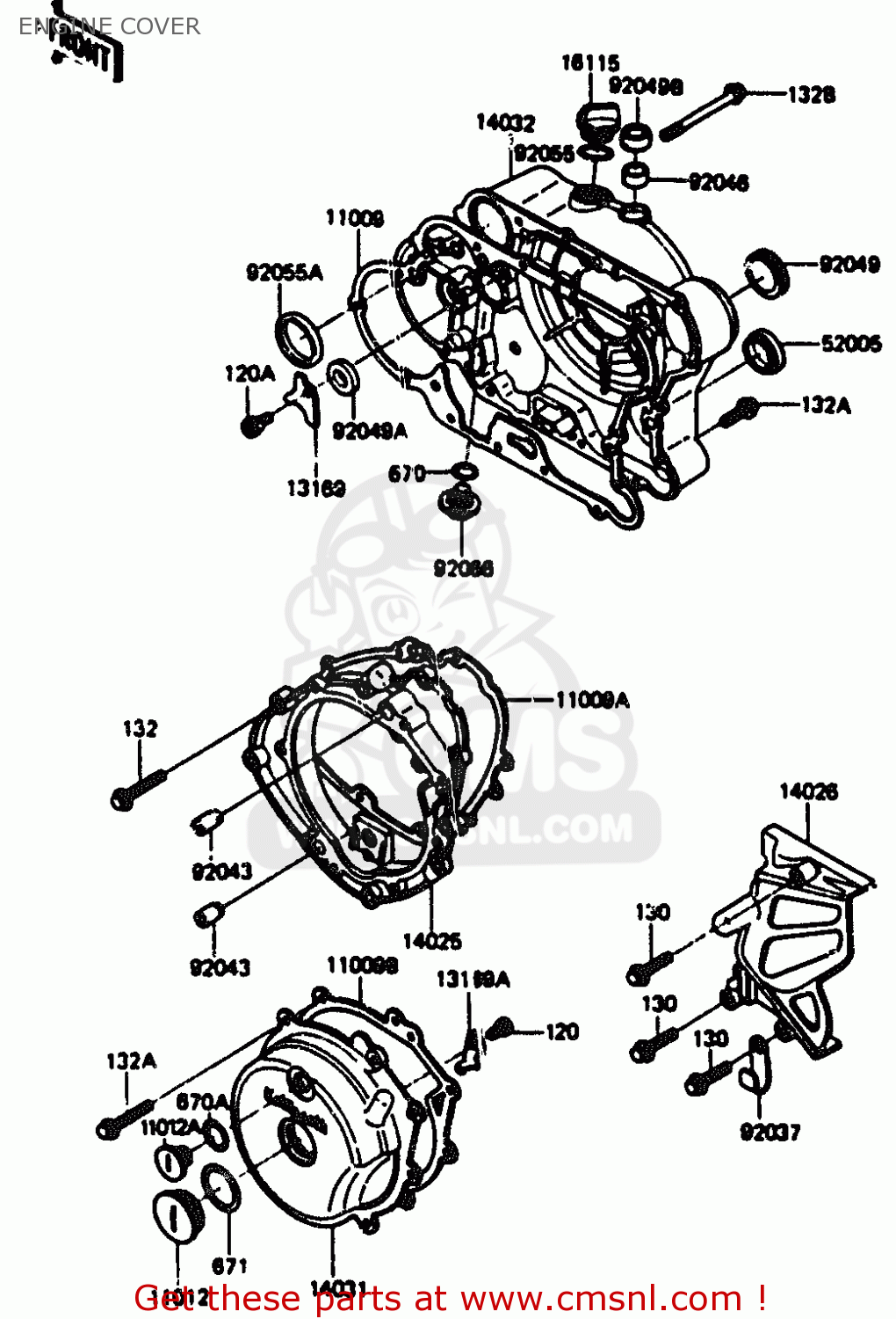 ENGINE COVER KL600A1 1984 EUROPE UK FR GR IT SD ST WG
