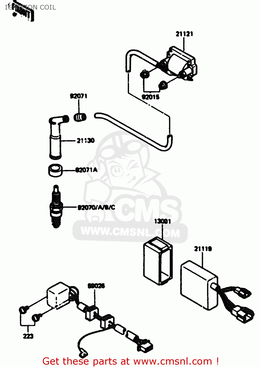 IGNITION COIL KL600A1 1984 EUROPE UK FR GR IT SD ST WG