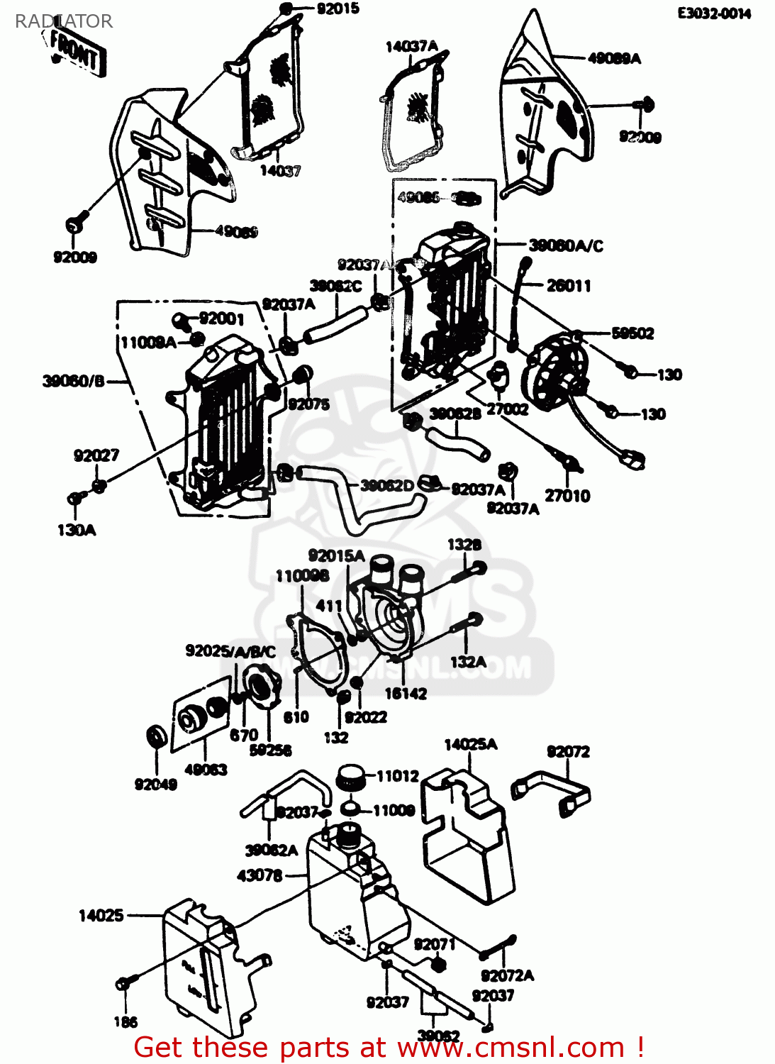 RADIATOR KL600A1 1984 EUROPE UK FR GR IT SD ST WG