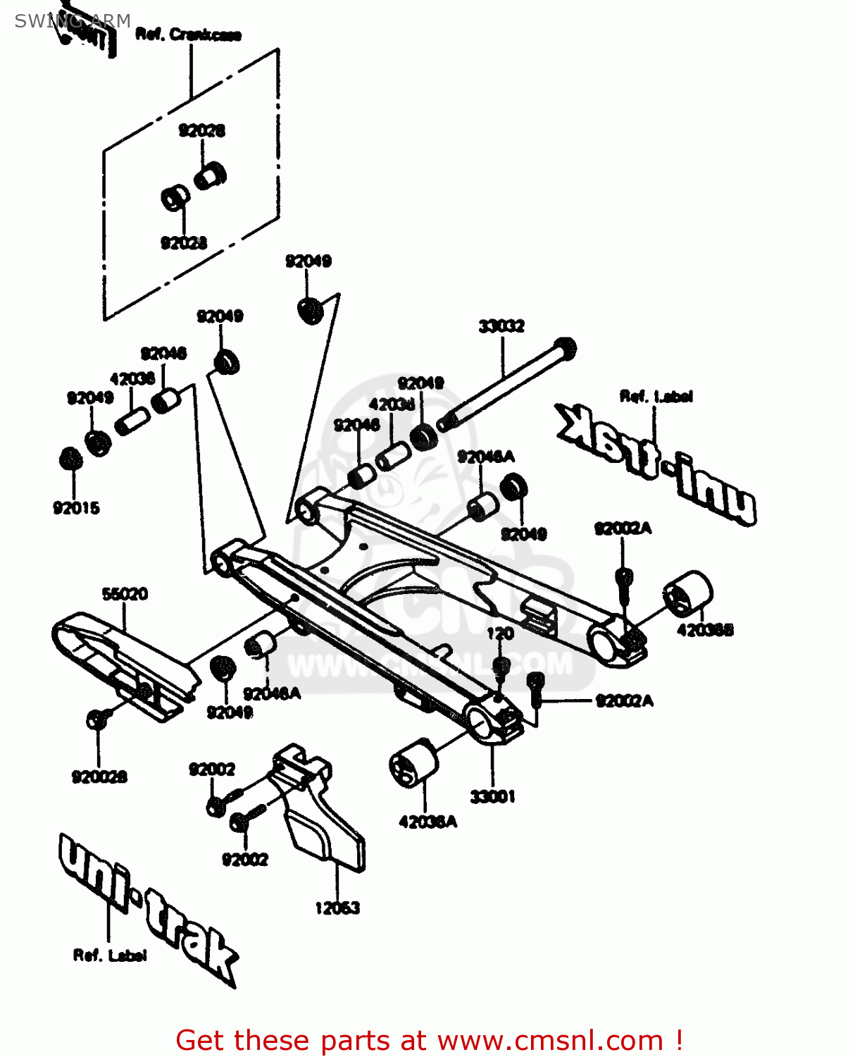 SWING ARM KL600A1 1984 EUROPE UK FR GR IT SD ST WG