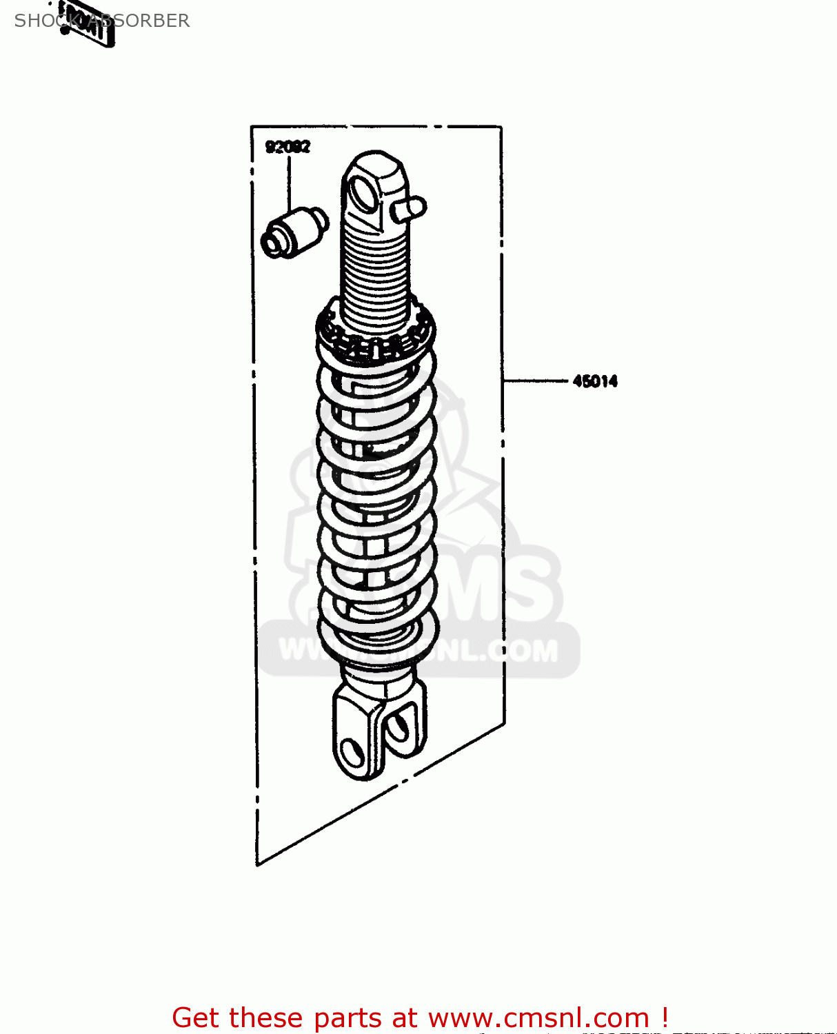 SHOCK ABSORBER KL600A1 1984 EUROPE UK FR GR IT SD ST WG