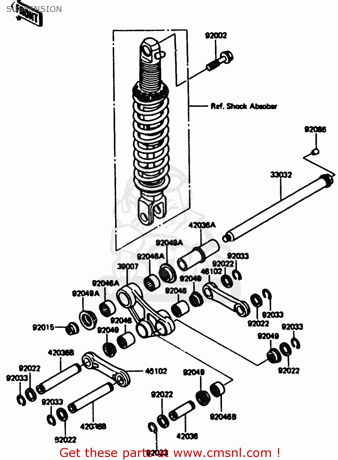 SUSPENSION KL600A1 1984 EUROPE UK FR GR IT SD ST WG
