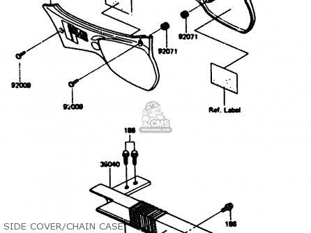 SIDE COVER/CHAIN CASE - KL600A1 1984 EUROPE UK FR GR IT SD ST WG