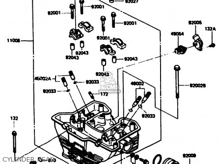 CYLINDER HEAD - KL600A1 1984 EUROPE UK FR GR IT SD ST WG