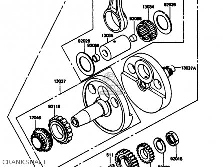 CRANKSHAFT - KL600A1 1984 EUROPE UK FR GR IT SD ST WG