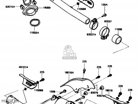MUFFLER - KL600A1 1984 EUROPE UK FR GR IT SD ST WG