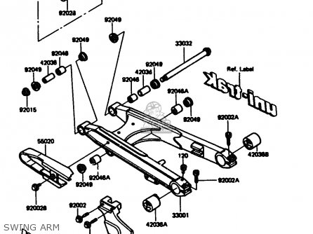 SWING ARM - KL600A1 1984 EUROPE UK FR GR IT SD ST WG
