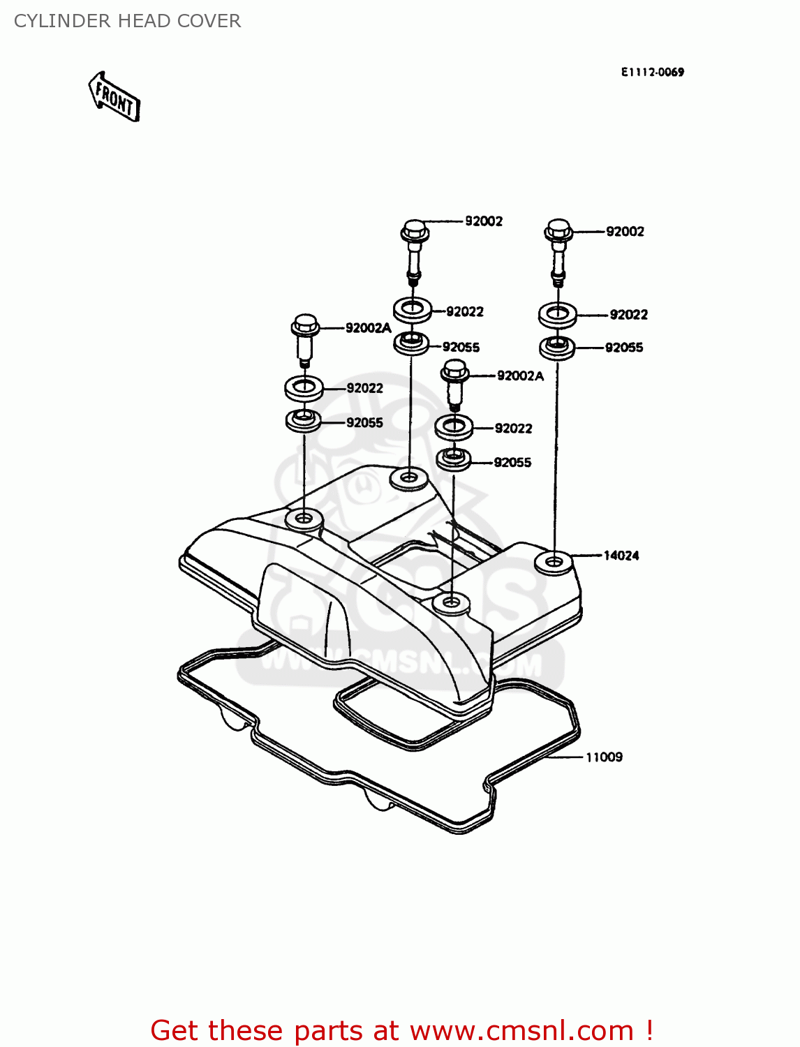 CYLINDER HEAD COVER KL600A3 KLR600 1988 ITALY