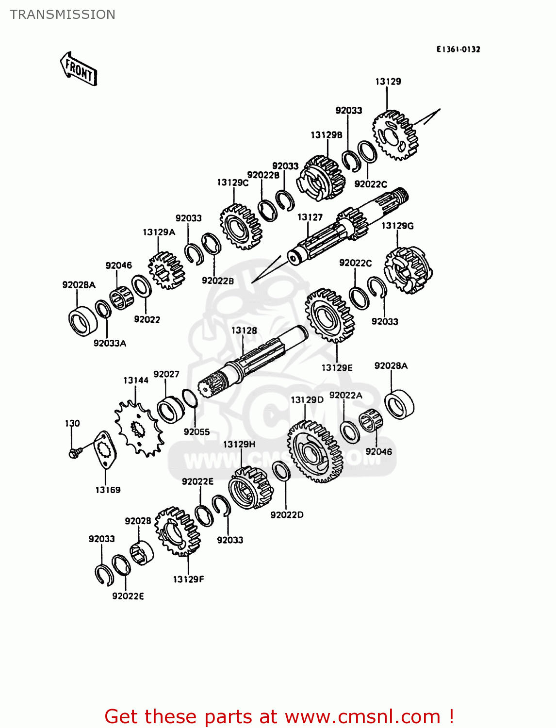 TRANSMISSION KL600A3 KLR600 1988 ITALY