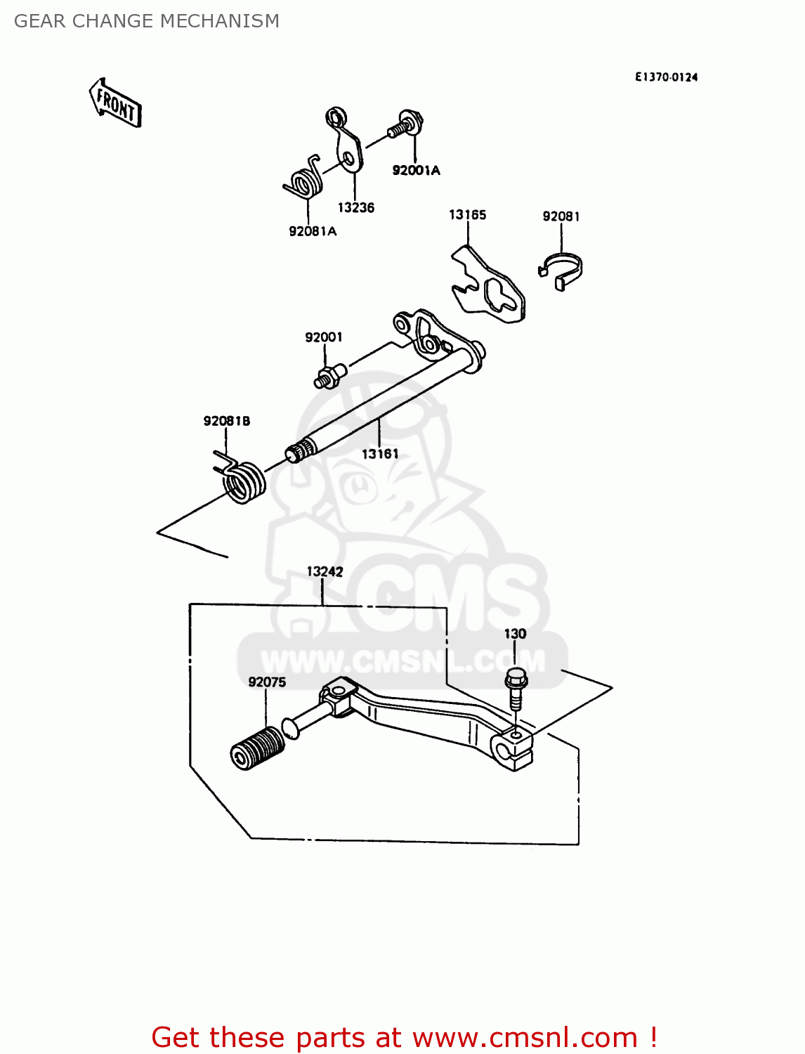 GEAR CHANGE MECHANISM KL600A3 KLR600 1988 ITALY