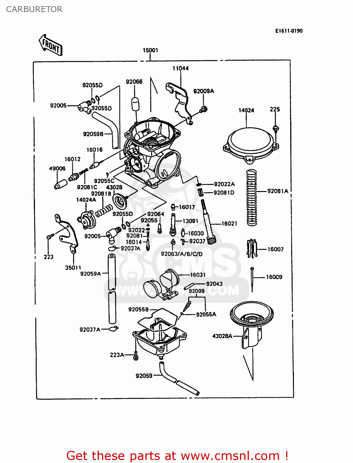 CARBURETOR KL600A3 KLR600 1988 ITALY