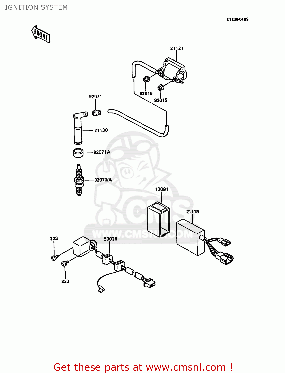 IGNITION SYSTEM KL600A3 KLR600 1988 ITALY