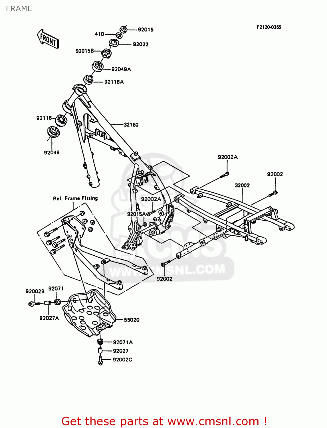 FRAME KL600A3 KLR600 1988 ITALY