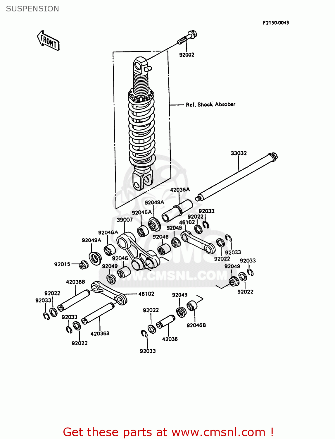 SUSPENSION KL600A3 KLR600 1988 ITALY