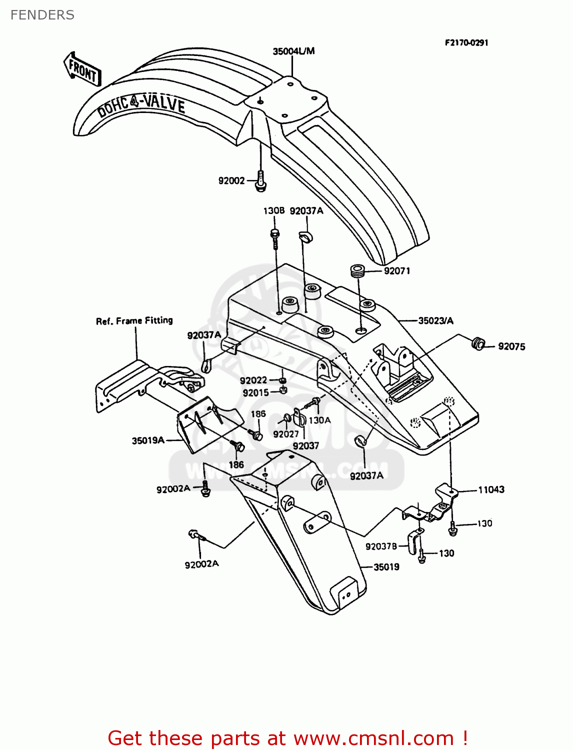 FENDERS KL600A3 KLR600 1988 ITALY