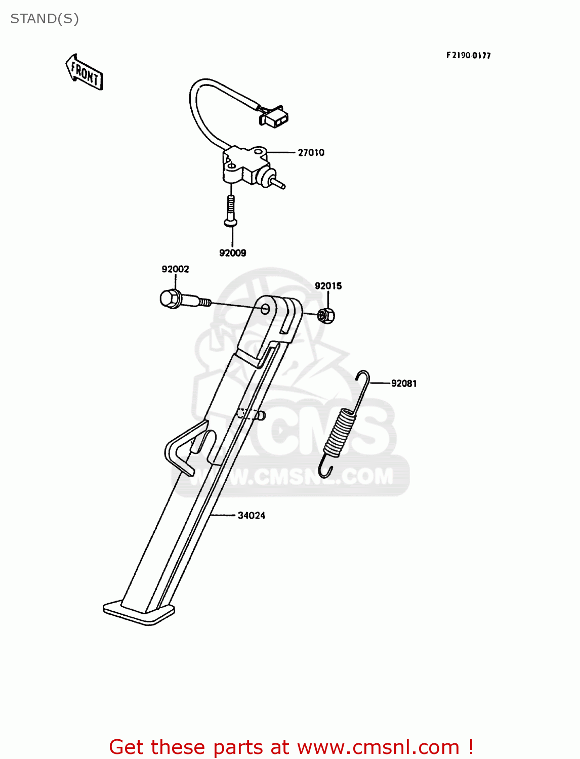 STAND(S) KL600A3 KLR600 1988 ITALY