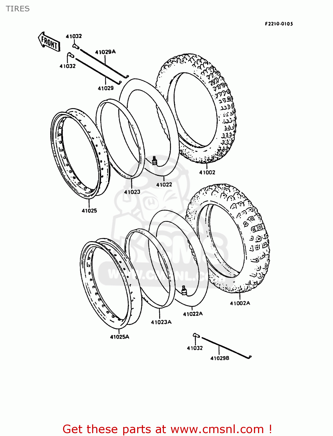 TIRES KL600A3 KLR600 1988 ITALY