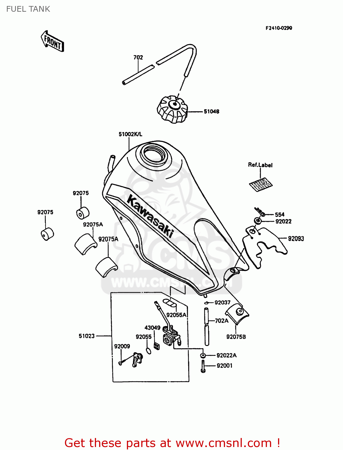 FUEL TANK KL600A3 KLR600 1988 ITALY