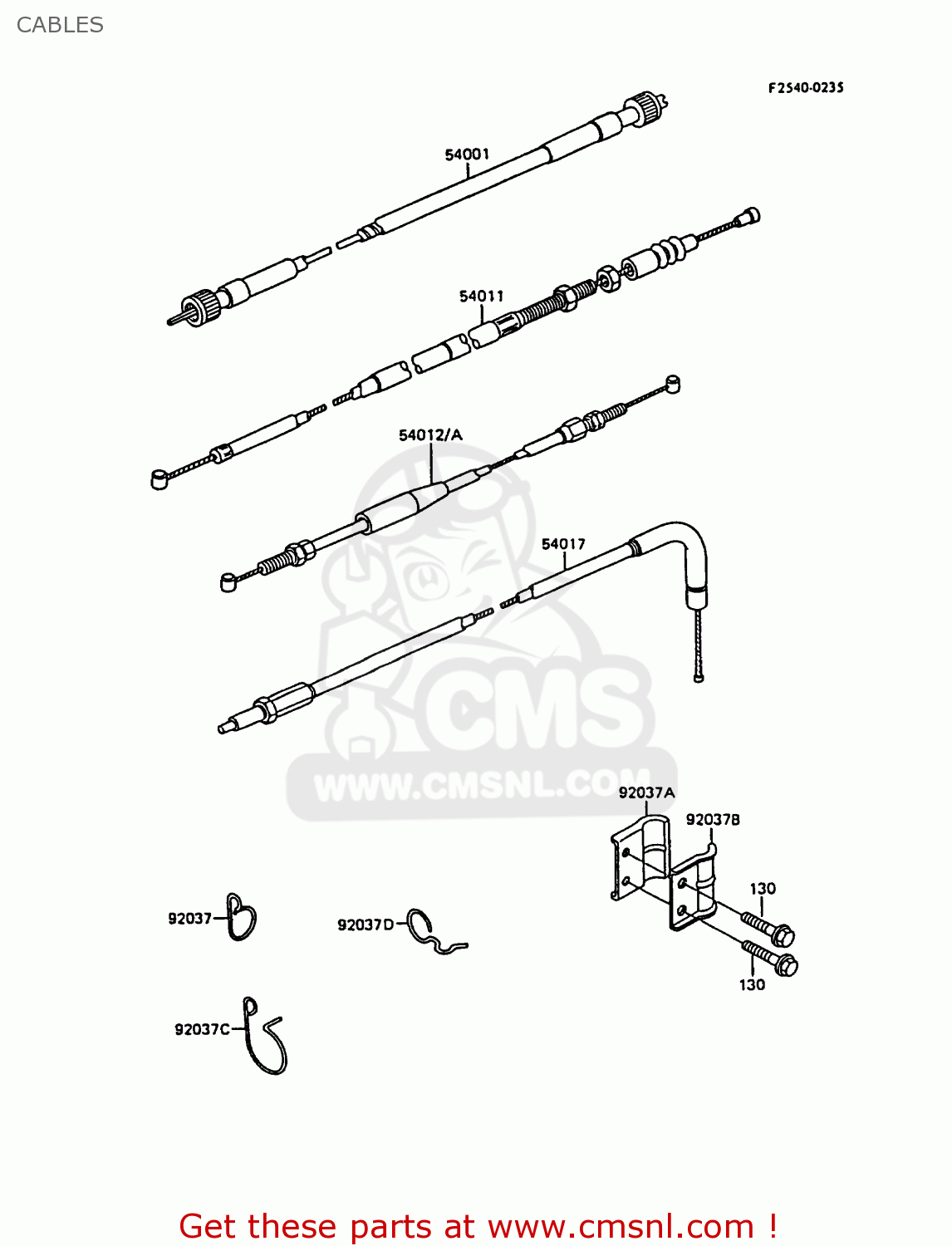 CABLES KL600A3 KLR600 1988 ITALY