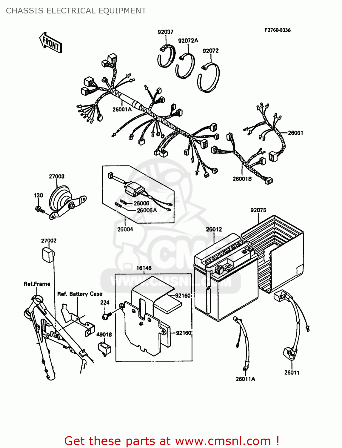CHASSIS ELECTRICAL EQUIPMENT KL600A3 KLR600 1988 ITALY