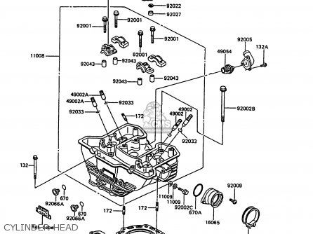 CYLINDER HEAD - KL600A3 KLR600 1988 ITALY